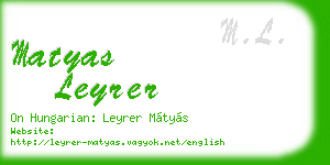 matyas leyrer business card